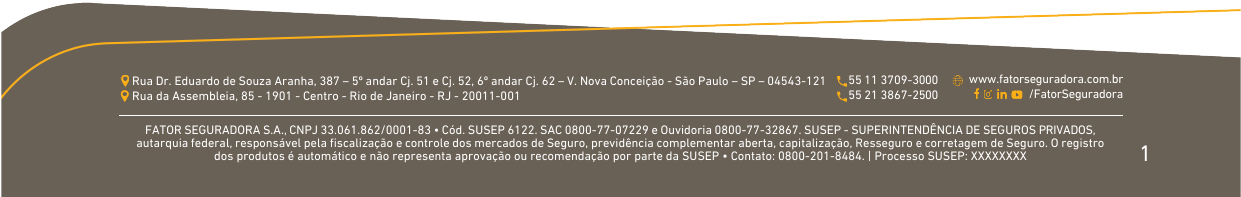 Rodapé institucional da Fator Seguradora